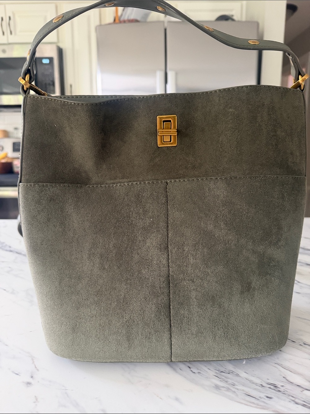 House of Harlow olive green bag